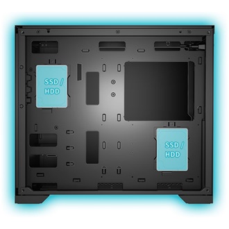 FSP CMT580B táp nélküli ablakos Mid Tower számítógépház fekete