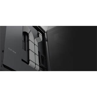 FSP CUT593P táp nélküli ablakos Mid Tower számítógépház fekete + cable management