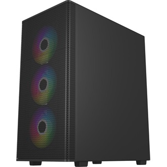 FSP M220 ARGB táp nélküli ablakos Mid Tower számítógépház fekete