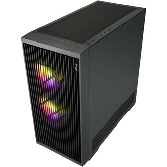 FSP M330 ARGB táp nélküli ablakos Mid Tower számítógépház fekete