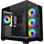 FSP M341 ARGB táp nélküli ablakos Mid Tower számítógépház fekete