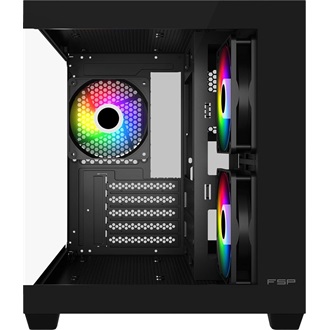 FSP S140-BA ARGB táp nélküli ablakos MT Mini Tower számítógépház fekete