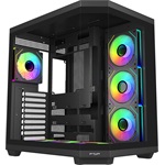 FSP U580 ARGB táp nélküli ablakos Mid Tower számítógépház fekete