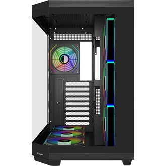 FSP U580 ARGB táp nélküli ablakos Mid Tower számítógépház fekete