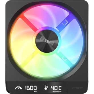 FSP ZENFAN Digital Display rendszerhűtő ventilátor fekete