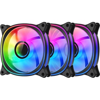 Fan LC Power LC-CF-120-ARGB-KIT-R-B - fekete