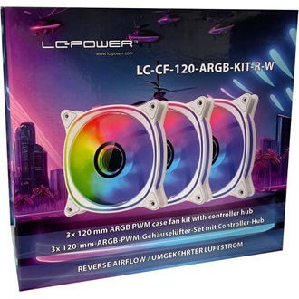 Fan LC Power LC-CF-120-ARGB-KIT-R-W - fehér