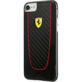 Ferrari SF Pit Stop iPhone 7 Plus valódi karbon kemény fekete tok