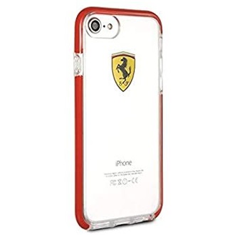Ferrari iPhone 7 átlátszó fényes piros tok