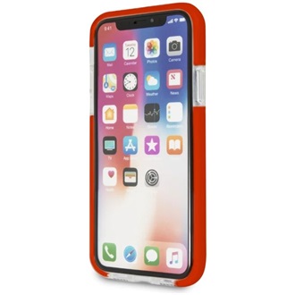 Ferrari iPhone X fényes, átlátszó kemény piros tok
