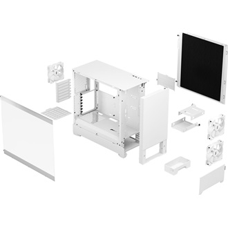 Fractal Design Pop Silent Fehér ablakos (Táp nélküli) ATX ház