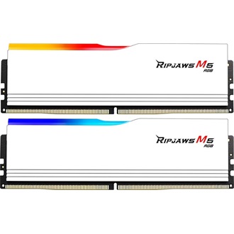 G-SKILL Ripjaws M5 RGB 64GB 6000MT/s DDR5 memória CL30 Kit of 2 fehér RGB
