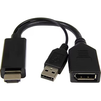 Gembird HDMI 1.4 -> Displayport M/F aktív adapter 0.1m fekete