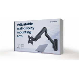 Gembird állítható 17"-27" monitor fali tartó fekete
