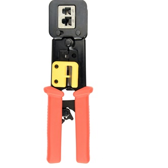 Gembird univerzális moduláris krimpelő- és vágószerszám, RJ45 / RJ12 / RJ11 fogó fekete-piros
