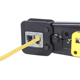 Gembird univerzális moduláris krimpelő- és vágószerszám, RJ45 / RJ12 / RJ11 fogó fekete-piros