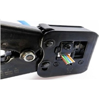Gembird univerzális moduláris krimpelő- és vágószerszám, RJ45 / RJ12 / RJ11 fogó fekete-piros