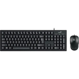 Genius KB-100SE USB cseppálló magyar membrán billentyűzet + egér fekete