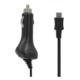 GIGAPACK Autós töltő 10W + fix microUSB kábel FEKETE