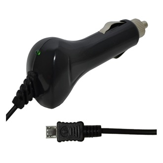 GIGAPACK Autós töltő 5W + fix microUSB kábel FEKETE