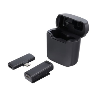 GIGAPACK Bluetooth mikrofon Type-C, aktív zajszűrő + töltőtok, FEKETE