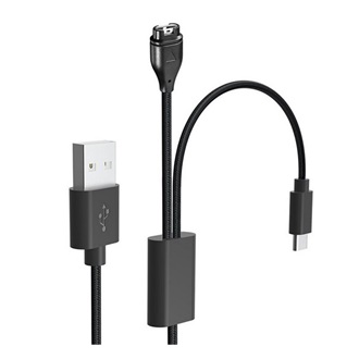 GIGAPACK töltőkábel 2in1 USB - Garmin/Type-C, 115cm, FEKETE
