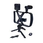 GIGAPACK tripod állvány univerzális, dupla markolat, FEKETE