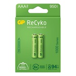 GP RECYKO elem (AAA, 1.2V, 950mAh Ni-MH, újratölthető) 2db/csomag