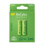 GP RECYKO elem (AA, 1.2V, 1300mAh Ni-MH, újratölthető) 2db/csomag