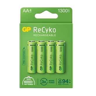 GP RECYKO elem (AA, 1.2V, 1300mAh Ni-MH, újratölthető) 4db/csomag