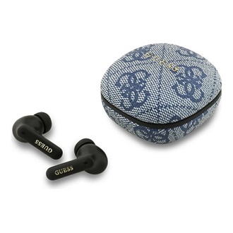 GUESS 4G CLASSIC METAL LOGO bluetooth fülhallgató SZTEREO (v5.4, TWS, mikrofon, zajszűrő + töltőtok) VILÁGOSKÉK