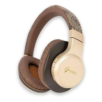 GUESS 4G SCRIPT bluetooth fejhallgató SZTEREO (v5.3, mikrofon, zajszűrő, IPX4 vízálló) BARNA