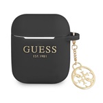 GUESS CHARMS szilikon tok (telefondísz) FEKETE Apple AirPods/AirPods 2