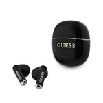 GUESS GOLD LINE GLOSSY CLASSIC LOGO bluetooth fülhallgató SZTEREO v5.4, mikrofon + töltőtok, FEKETE