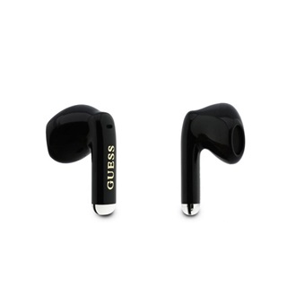 GUESS GOLD LINE GLOSSY CLASSIC LOGO bluetooth fülhallgató SZTEREO v5.4, mikrofon + töltőtok, FEKETE
