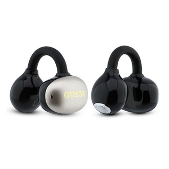GUESS METALLIC FINISH CLASSIC bluetooth fülhallgató SZTEREO v6.0, mikrofon + töltőtok, FEKETE