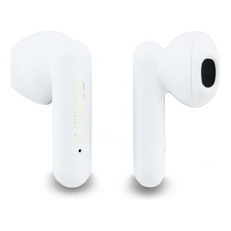GUESS METAL LOGO bluetooth fülhallgató SZTEREO (v5.3, TWS, mikrofon, zajszűrő, IPX5 vízálló + töltőtok) FEHÉR