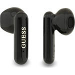 GUESS METAL LOGO bluetooth fülhallgató SZTEREO (v5.3, TWS, mikrofon, zajszűrő, IPX5 vízálló + töltőtok) FEKETE
