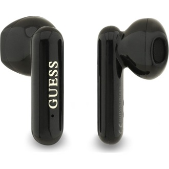 GUESS METAL LOGO bluetooth fülhallgató SZTEREO (v5.3, TWS, mikrofon, zajszűrő, IPX5 vízálló + töltőtok) FEKETE