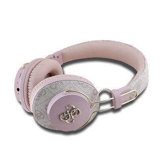 GUESS PU 4G METAL LOGO bluetooth fejhallgató SZTEREO (v5.3, mikrofon, zajszűrő) RÓZSASZÍN