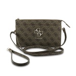 GUESS PU 4G METAL LOGO kézitáska univerzális, vállpánt, SÖTÉTBARNA