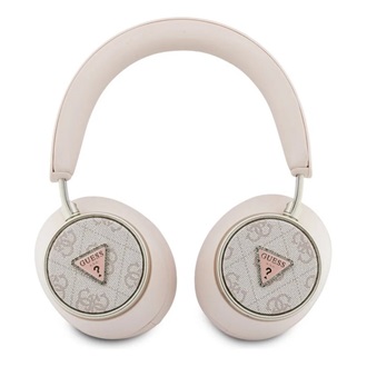 GUESS PU 4G TRIANGLE LOGO ENC bluetooth fejhallgató SZTEREO (v5.4, mikrofon, zajszűrő) RÓZSASZÍN
