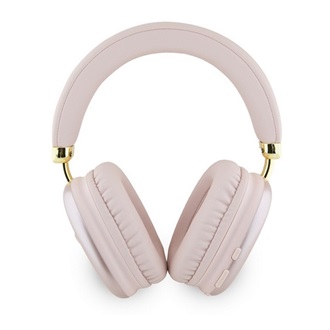 GUESS PU LEATHER 4G TRIANGLE LOGO bluetooth fejhallgató SZTEREO v5.3, IPX4 vízálló, RÓZSASZÍN