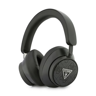 GUESS PU LEATHER 4G TRIANGLE LOGO bluetooth fejhallgató SZTEREO (v5.4, mikrofon, zajszűrő) FEKETE