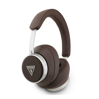 GUESS PU SAFFIANO TRIANGLE LOGO bluetooth fejhallgató SZTEREO (v5.4, mikrofon, zajszűrő) SÖTÉTBARNA