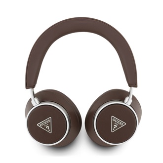 GUESS PU SAFFIANO TRIANGLE LOGO bluetooth fejhallgató SZTEREO (v5.4, mikrofon, zajszűrő) SÖTÉTBARNA
