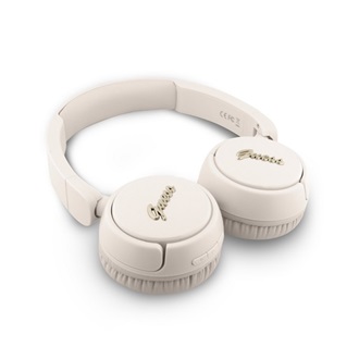 GUESS SCRIPT METAL LOGO bluetooth fejhallgató SZTEREO (v5.3, mikrofon, IPX4 vízálló) BÉZS