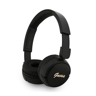 GUESS SCRIPT METAL LOGO bluetooth fejhallgató SZTEREO (v5.3, mikrofon, IPX4 vízálló) FEKETE