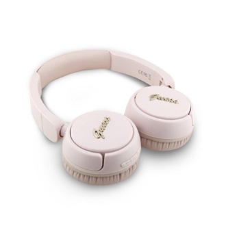 GUESS SCRIPT METAL LOGO bluetooth fejhallgató SZTEREO (v5.3, mikrofon, IPX4 vízálló) RÓZSASZÍN