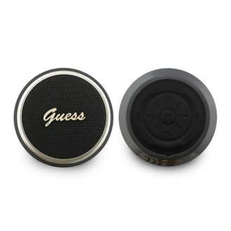GUESS SCRIPT METAL LOGO bluetooth hordozható hangszóró v6.0, 5W, FEKETE